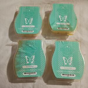 Scentsy SEA SALT MIST 3.2 oz Authentic(Set of 4) scented wax- banged up labels